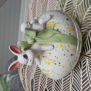 Easter Bunny Ceramic Trinket Box Container
